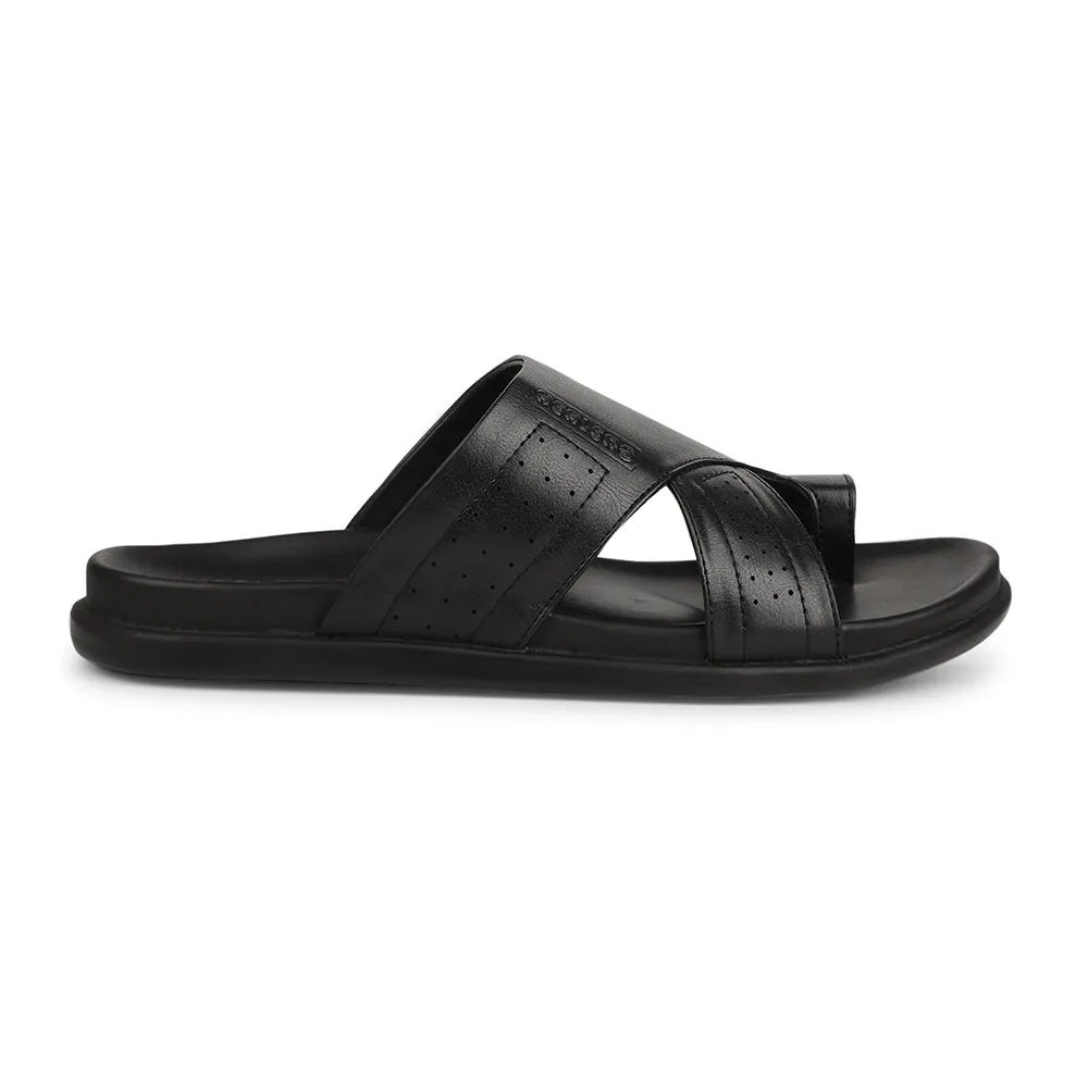 Quick Life Healers Black Casual Slipper For Men LEEKS-10 By Liberty