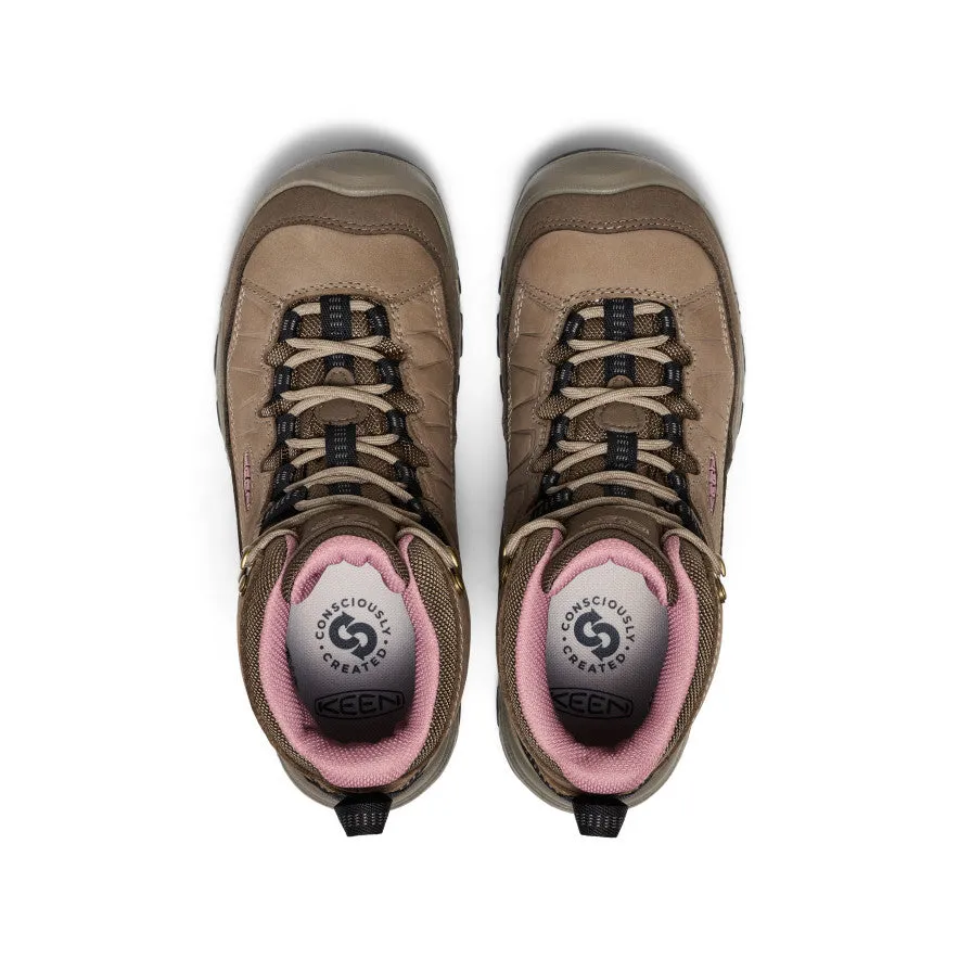 Relax Fit Sandal Closed Toe Style Women's Targhee IV Waterproof Hiking Boot  |  Brindle/Nostalgia Rose