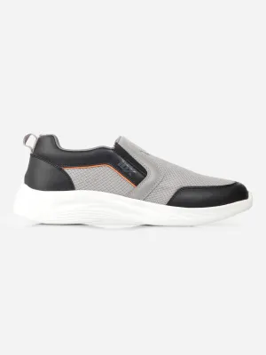 Men's Grey Black Slip On Sneakers IX7130 Daily Basics PhylonMidsole