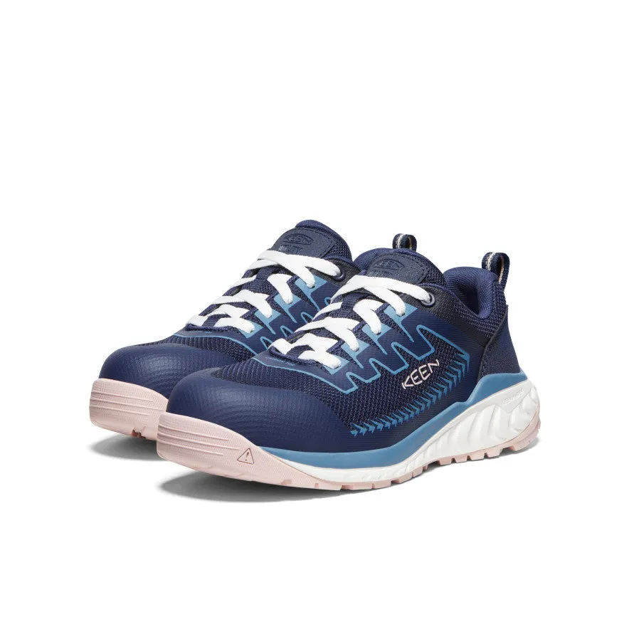 Walk Support Women's Arvada Work Sneaker (Carbon Toe)  |  Naval Academy/Peach Whip
