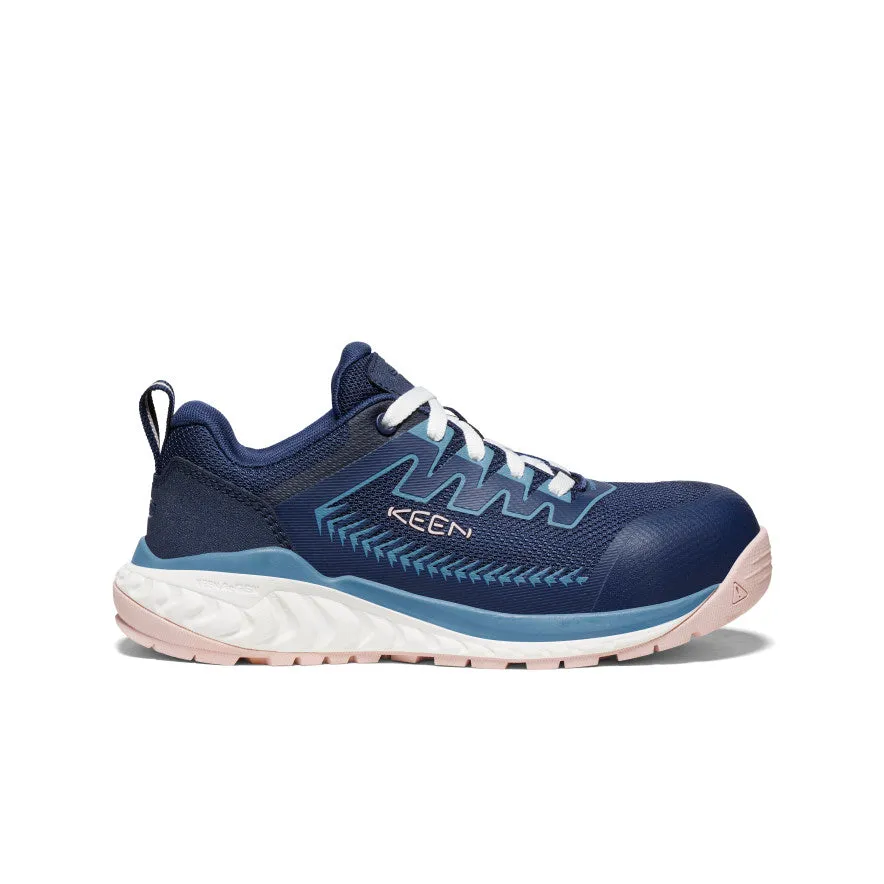 Korean Trend Women's Arvada Work Sneaker (Carbon Toe)  |  Naval Academy/Peach Whip