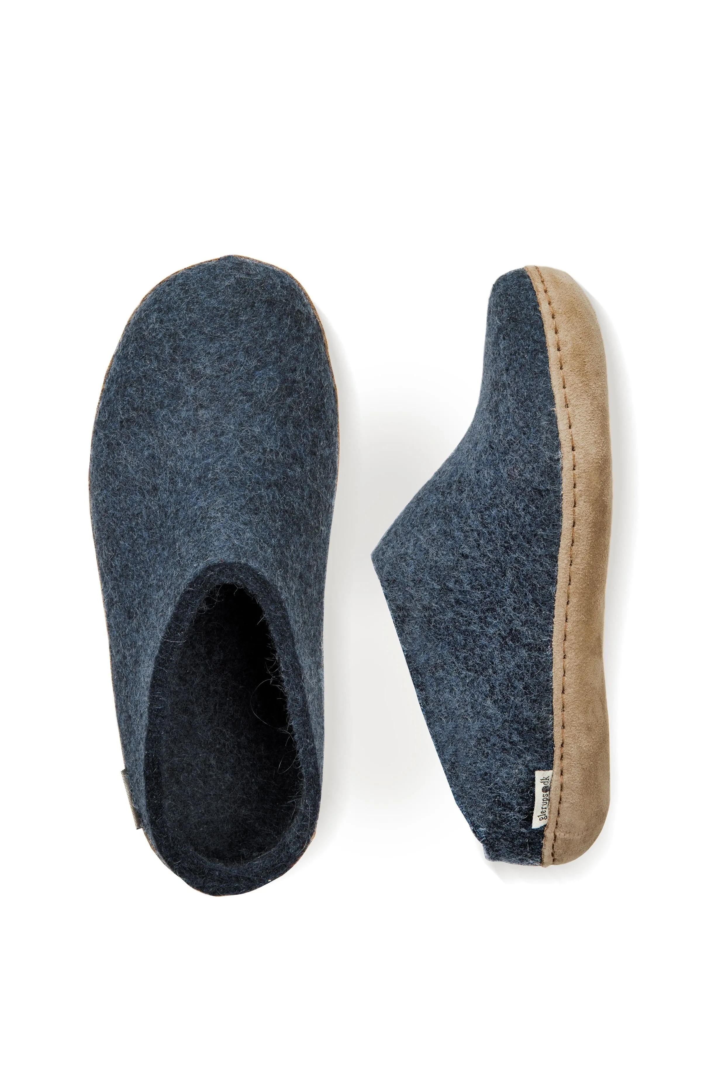 Love Path Glerups Slippers: Slip-on, Denim, Leather B-10-00