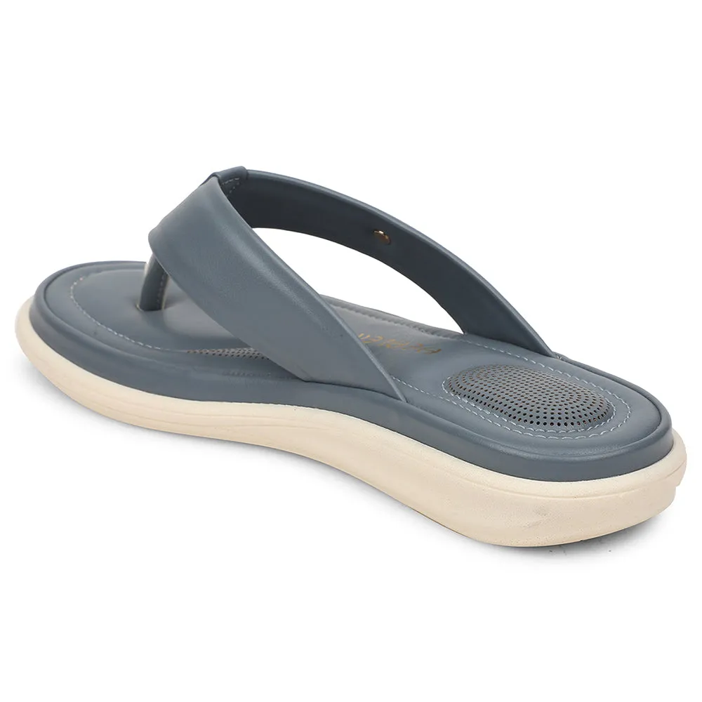 Functional Healers Sky Blue Casual Slipper For Women SSAL-3 By Liberty