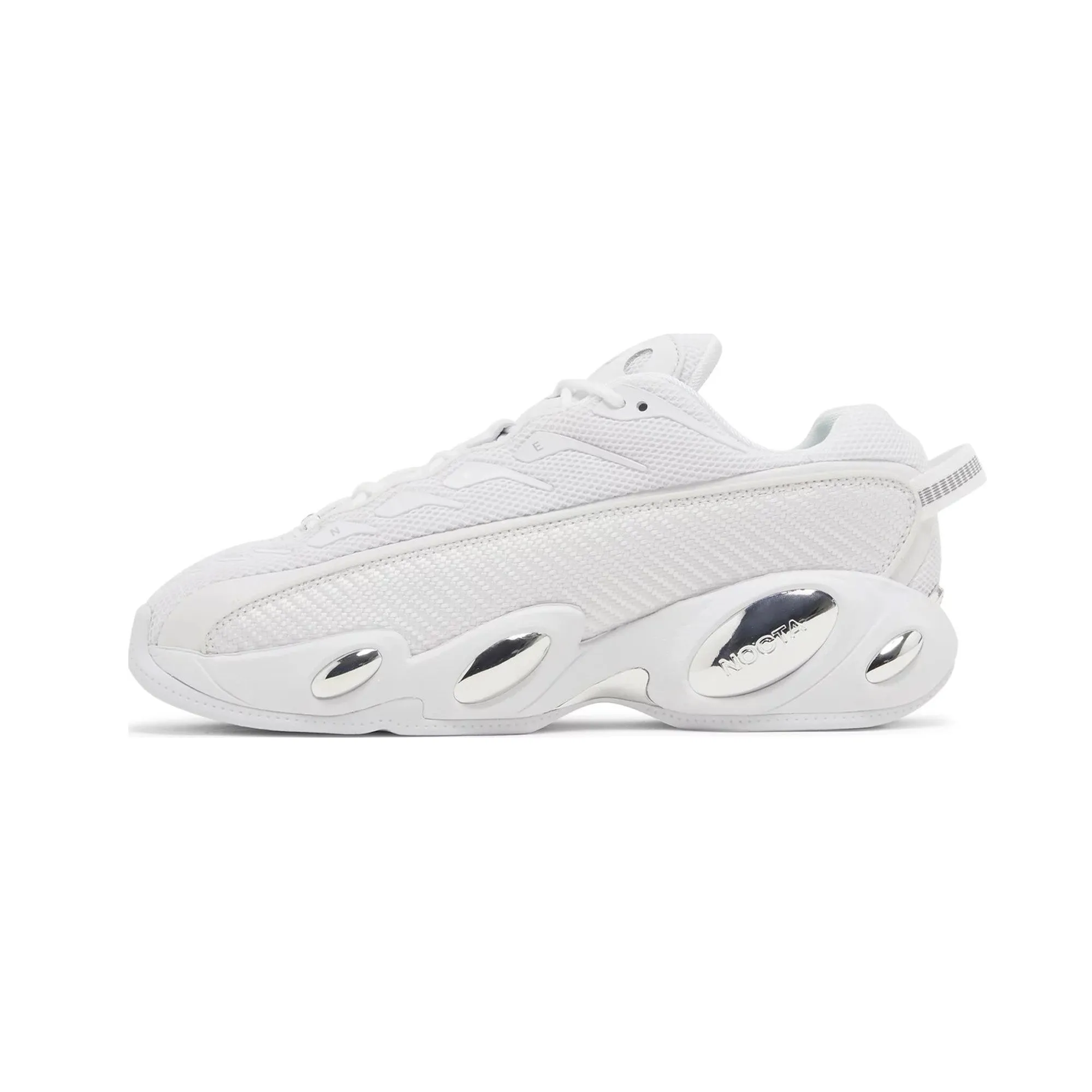 Nike NOCTA Glide 'Drake White Chrome' (2023) Ultra Light Urban Walkers Runway Glow