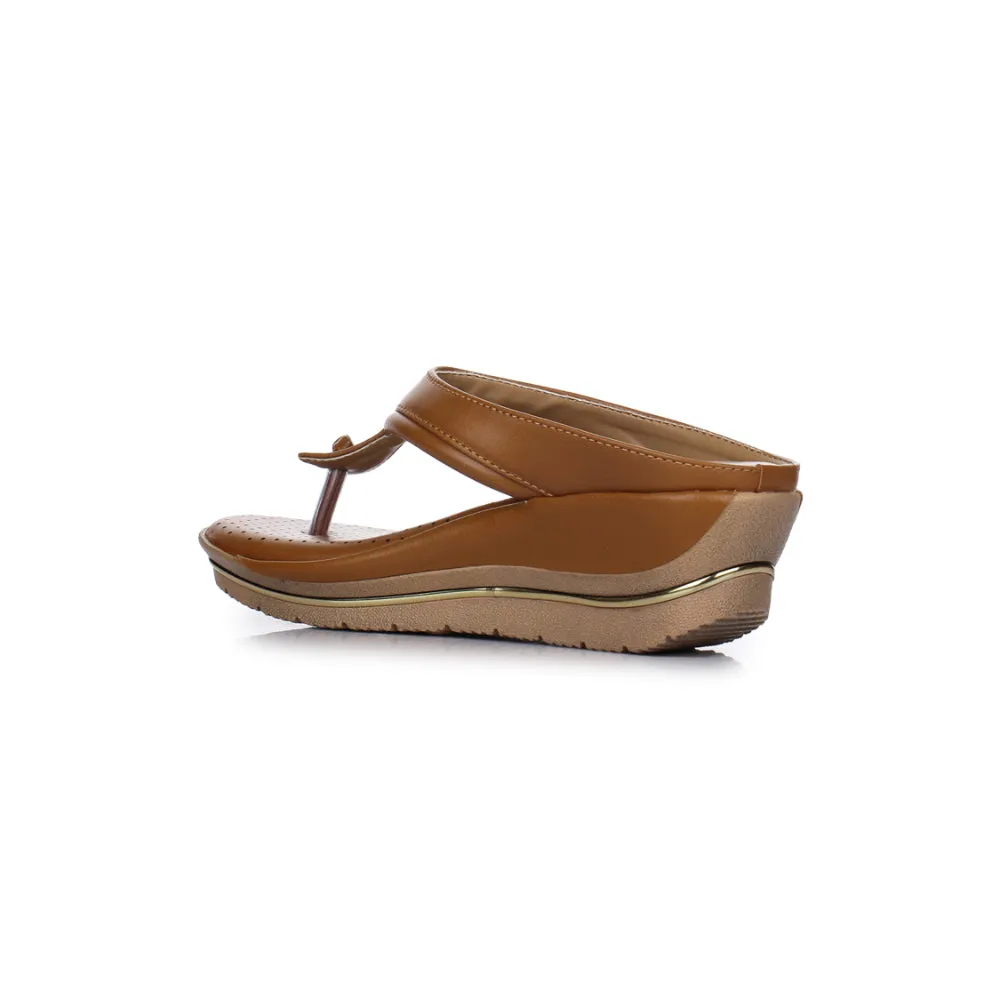 Vintage Love Senorita Casual Tan Slippers For Women LAF-101 By Liberty