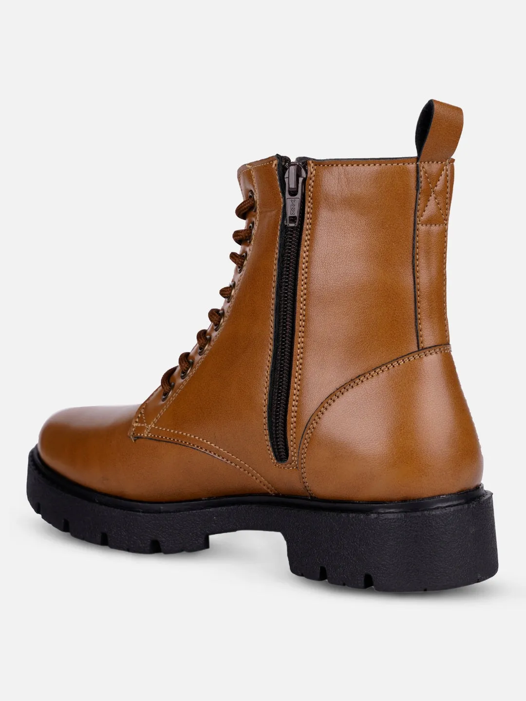 Seamless Comfort Comfort Seeker Women's Tan Lace Up Casual Boots (IU5007)