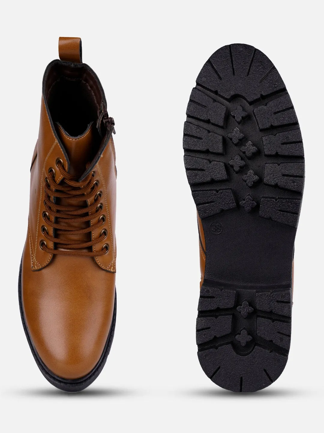 Everyday Walk Women's Tan Lace Up Casual Boots (IU5007)