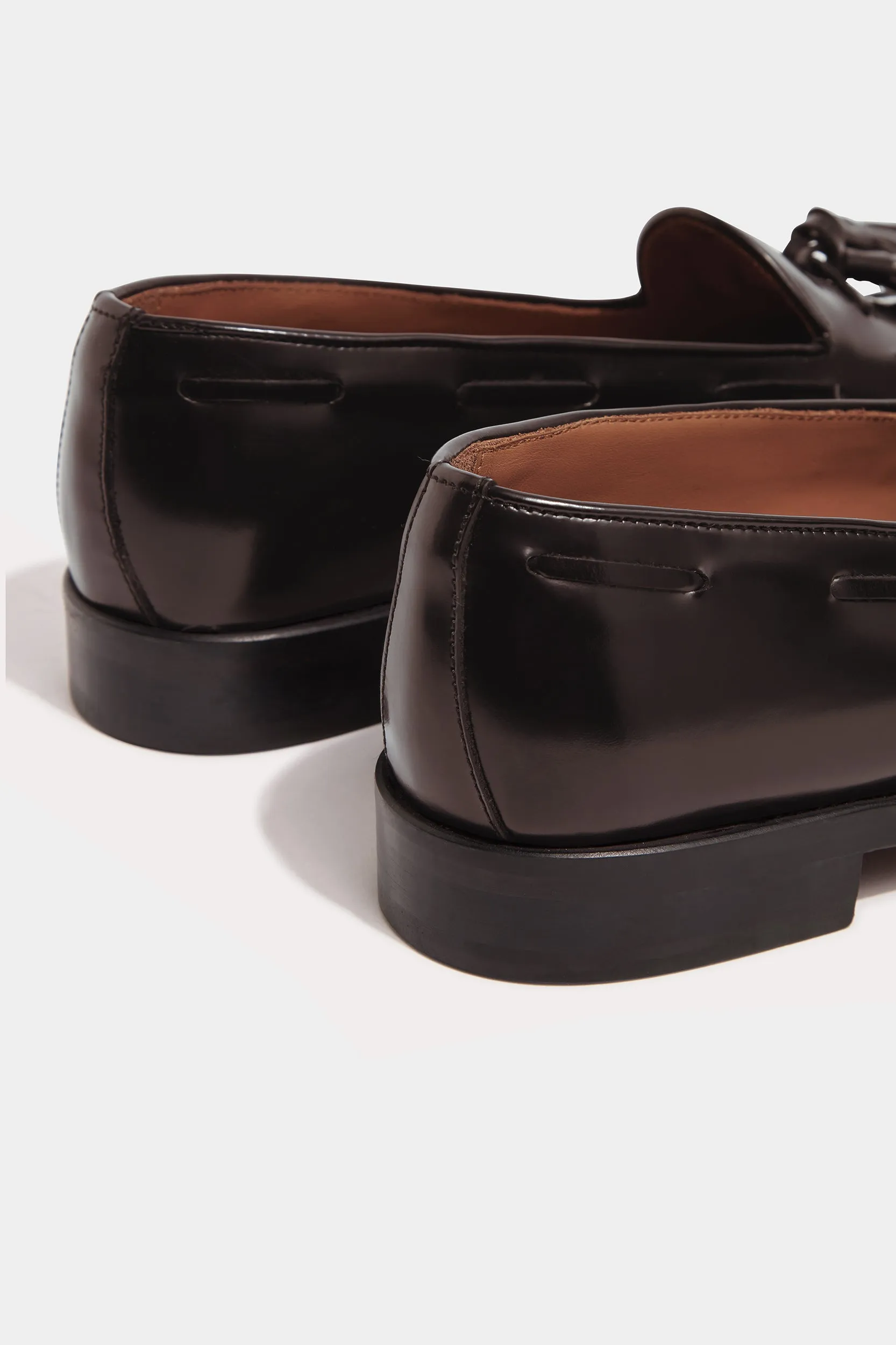 Elastic upper Dark brown tassel loafers - Made In Italy