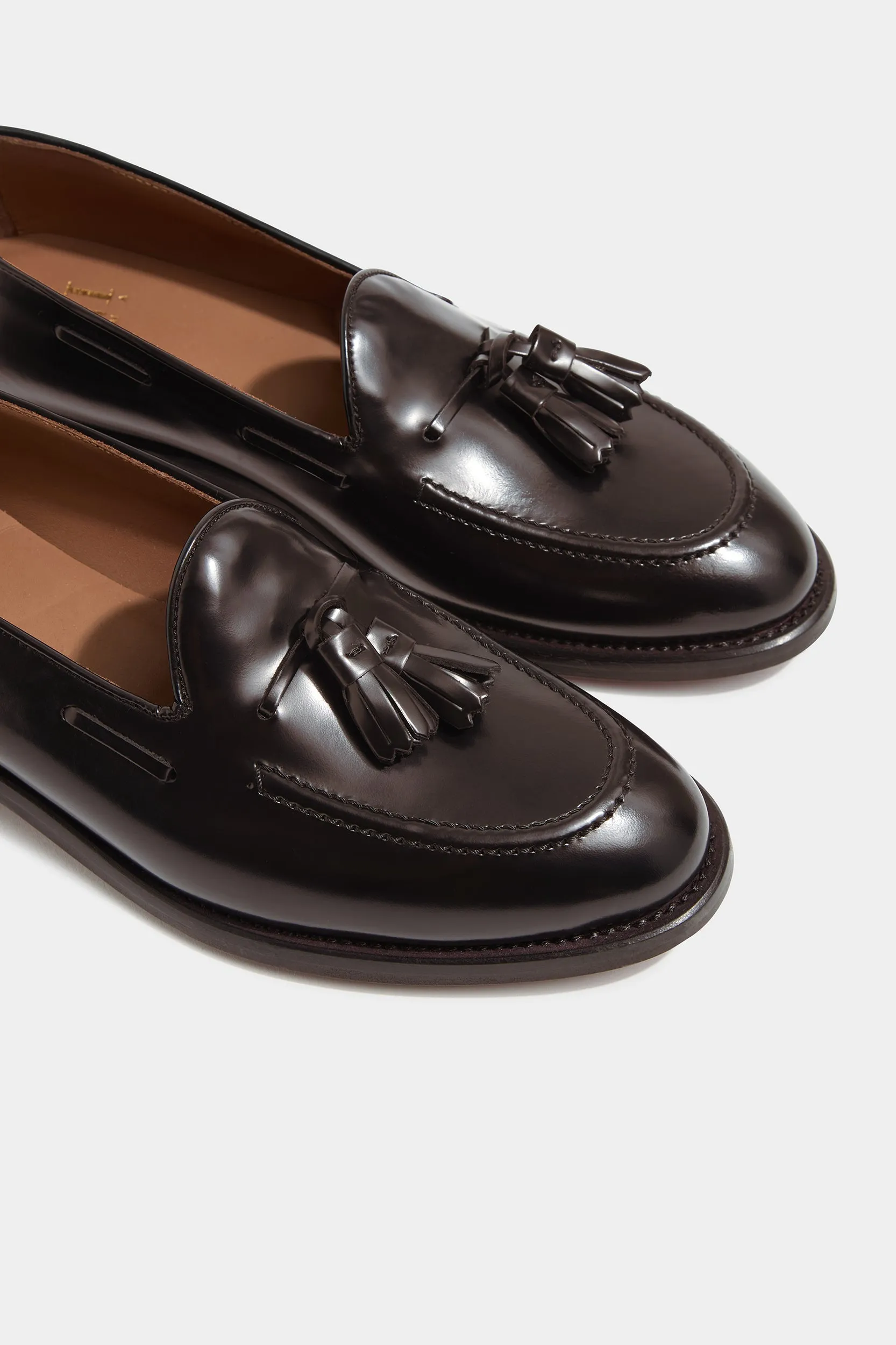 Dark brown tassel loafers - Made In Italy Campus Tour Indoor Wear