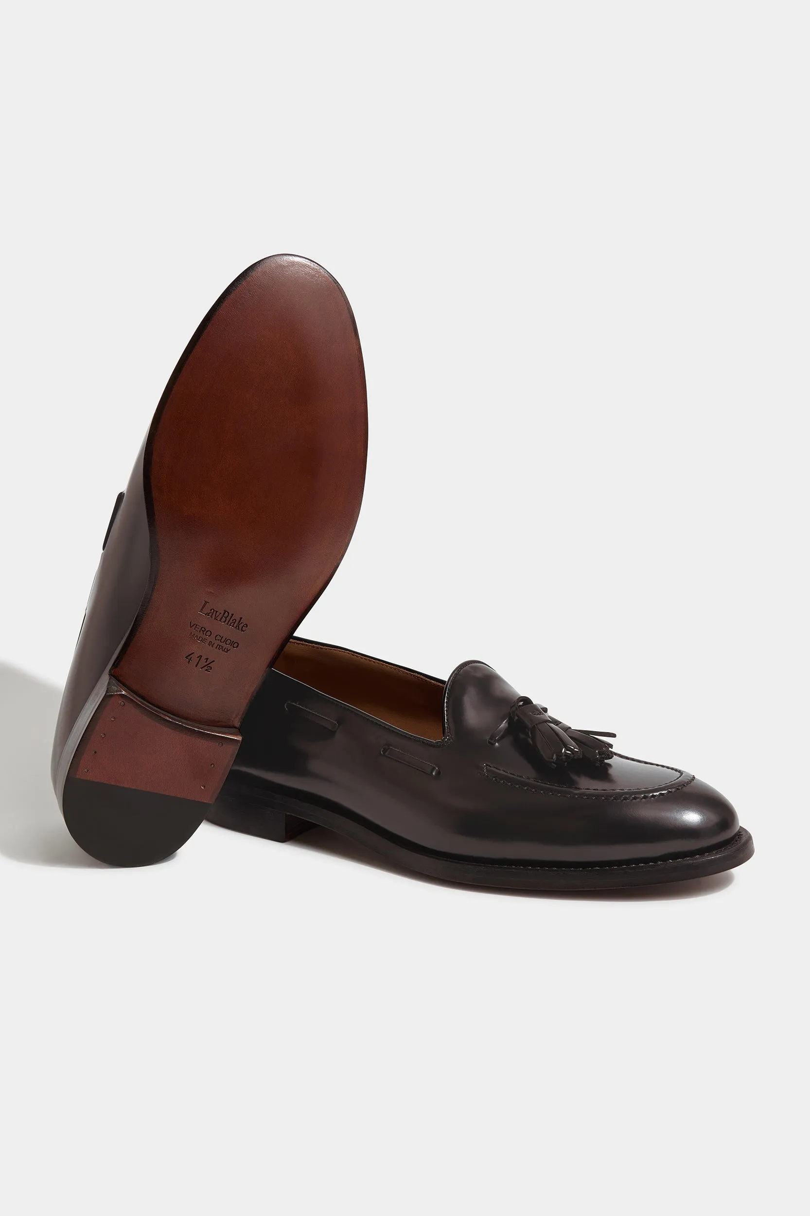 Dark brown tassel loafers - Made In Italy Comfortable Arch Cushion