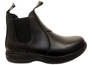 Koala By Grosby Knox Kids Leather Comfortable Pull On Boots Easy To Clean Stretchable