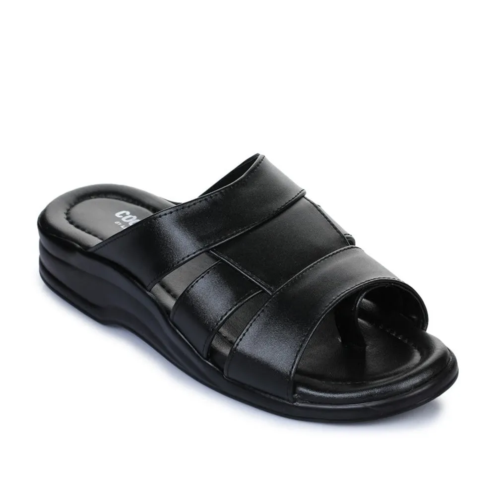 Coolers Casual (Black) Slippers For Men 7123-120 By Liberty Rain Guard