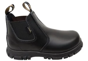 Grosby Ranch Baby Toddler Kids Leather Pull On Boots Striped kids' wear
