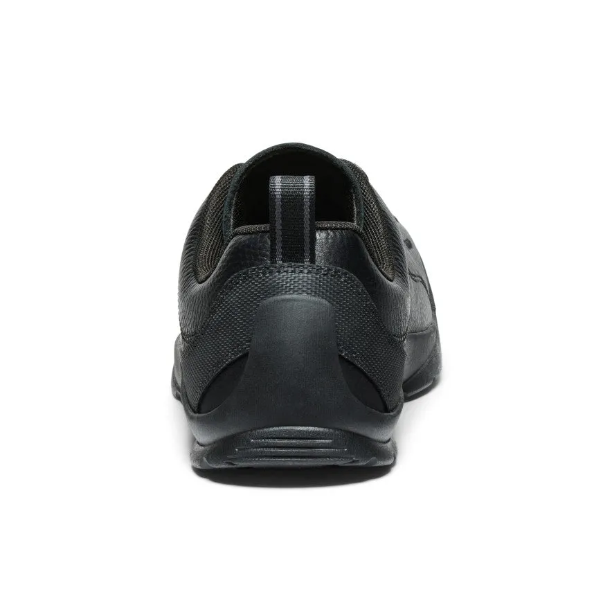 Minimal Pressure Everyday Form Men's Jasper Sneaker  |  Black Smooth Leather