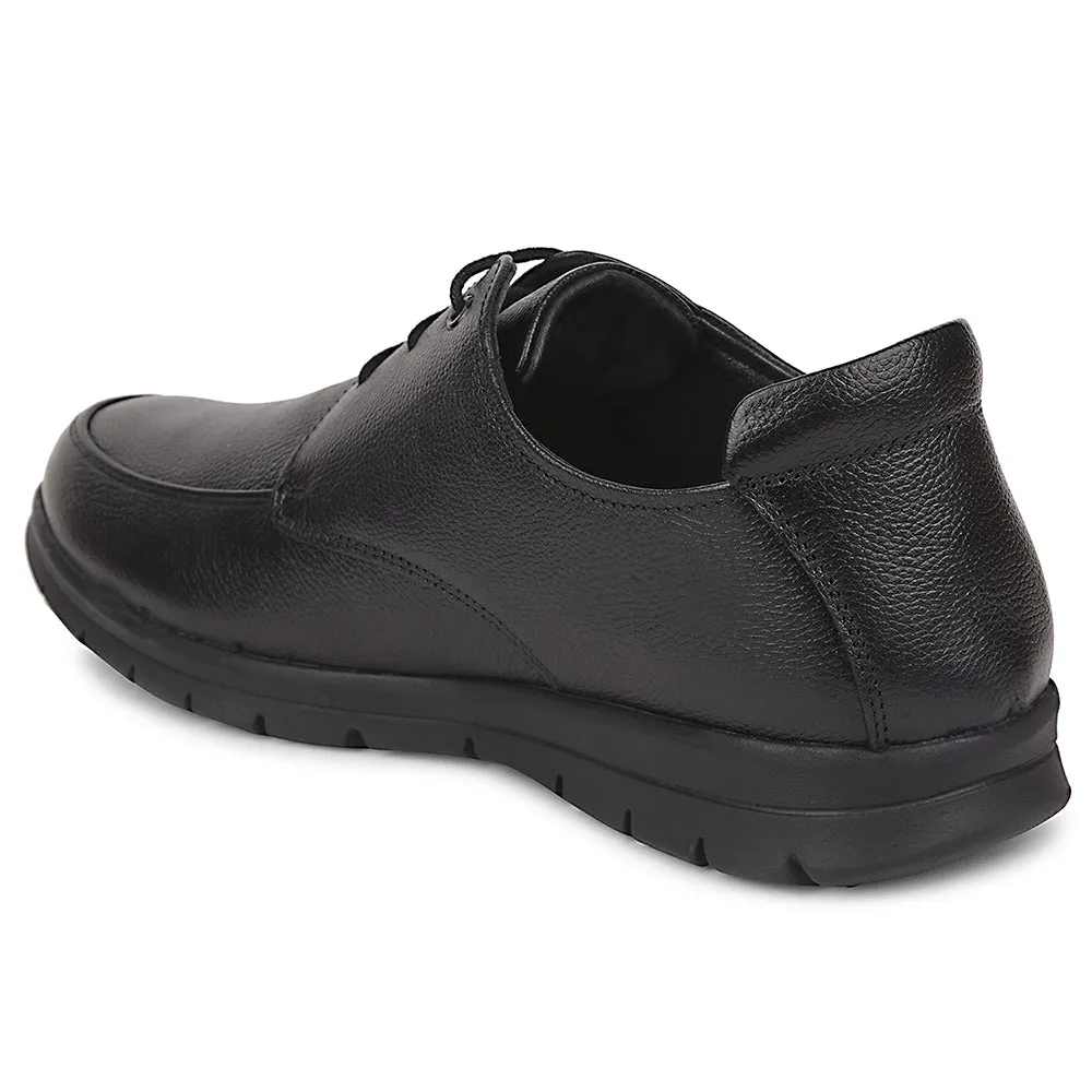 Healers Black Formal Lacing Derby Shoes For Men J757-15 By Liberty Trust Fit