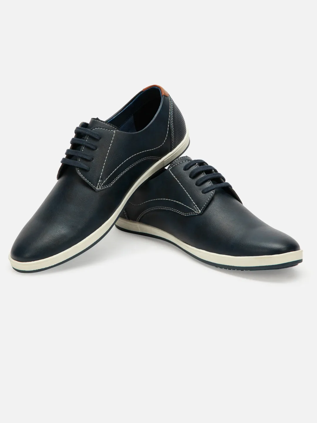 Fairy Step Men's Navy Blue Regular Toe Lace Up Casual (IX1012)