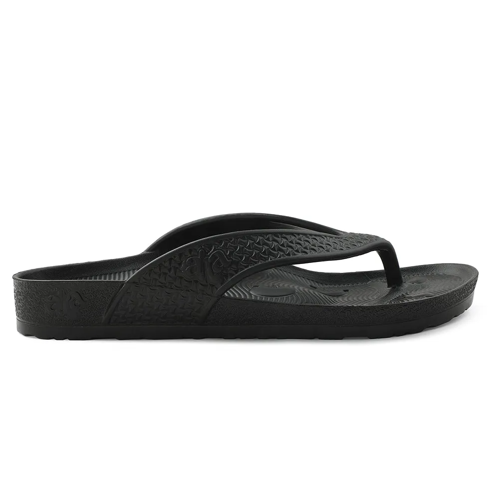 Youth Fresh Street Edge A-HA Black Casual Slipper For Men HAPPI-ME By Liberty