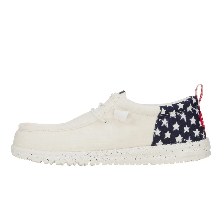 Wally Funk Americana Stars - White/Navy Blazer Winter Warm Mesh Upper