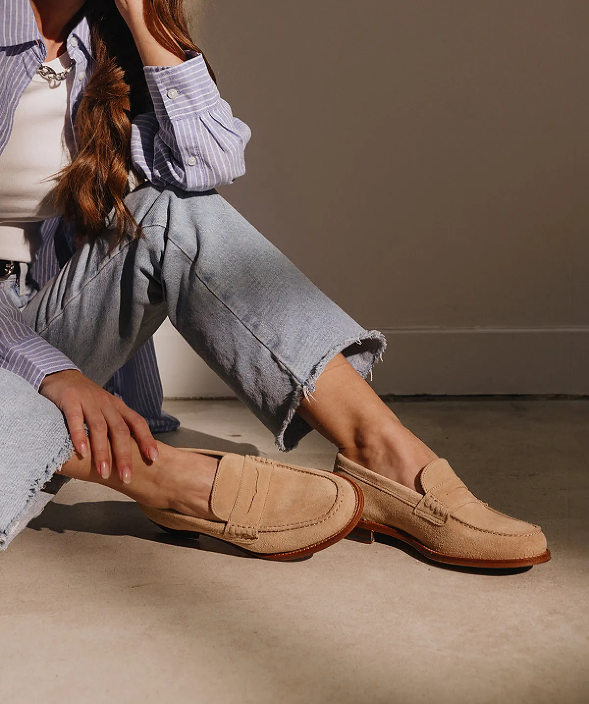 Mocassins Tiffany Beige Ambre Slim Look Luxury Gala
