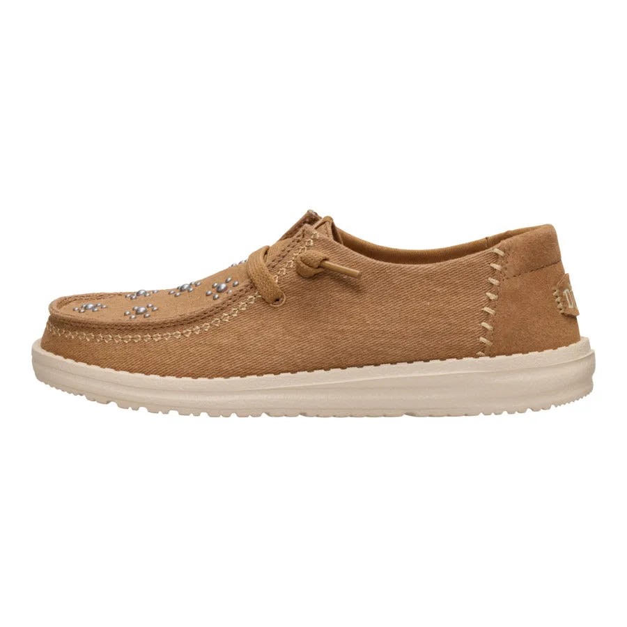 Non Slip Office Workers Wendy Star Stud - Cognac/Tan