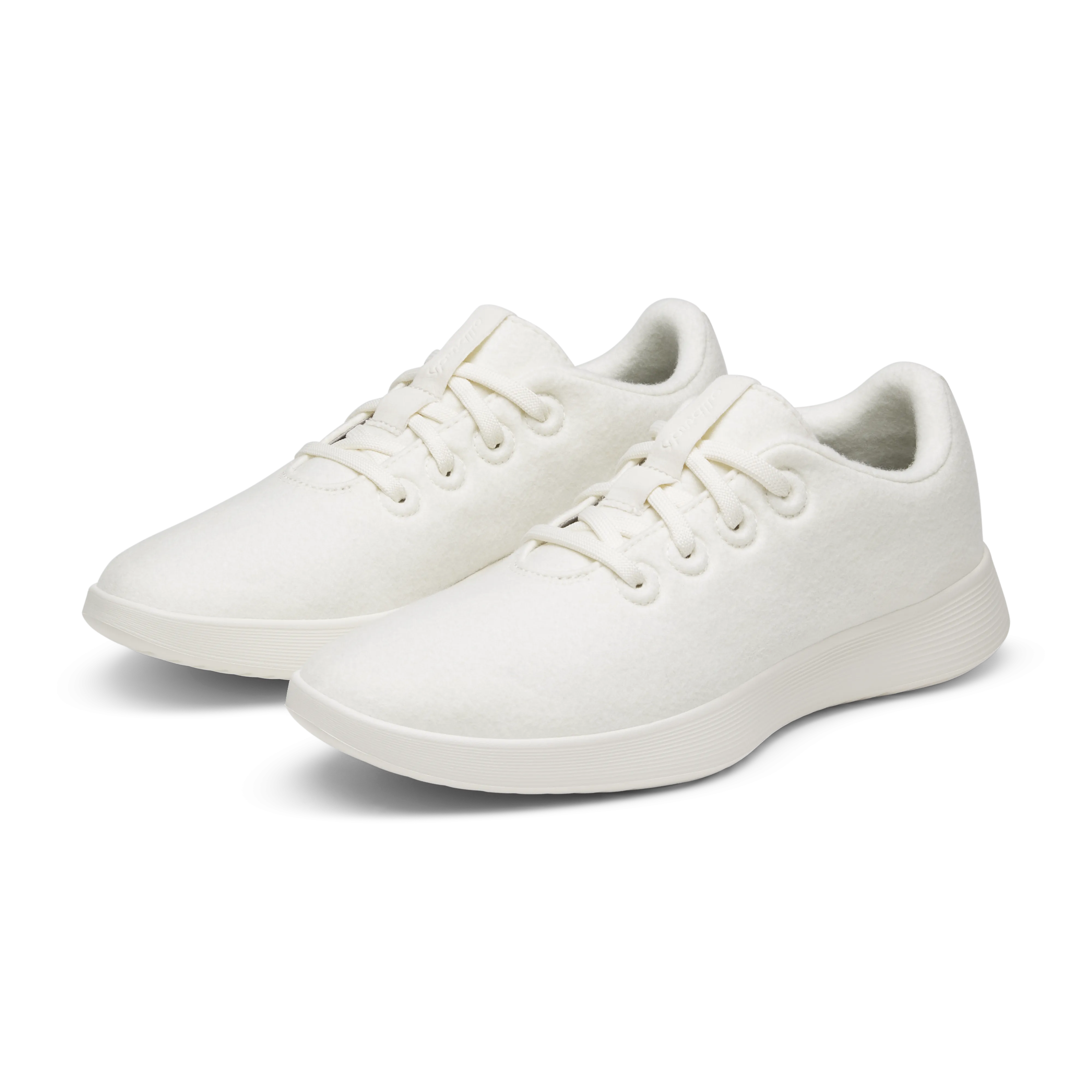 Women's Wool Runner NZ - Natural White (Natural White Sole) Balance Tech Anti Slip Lacing
