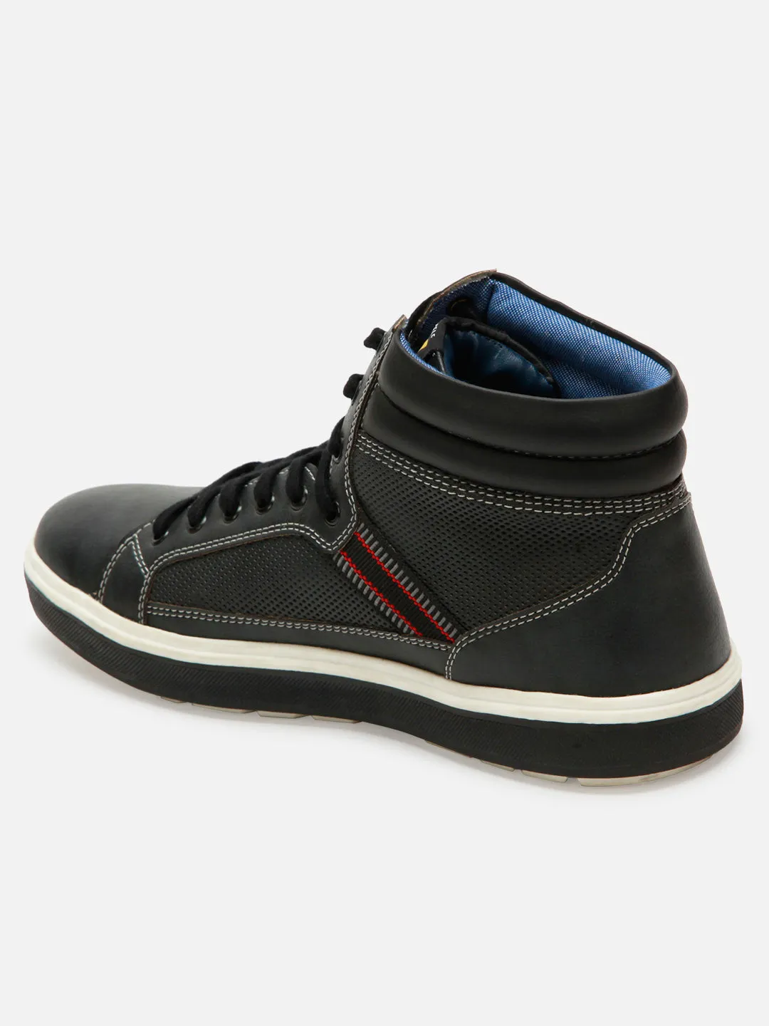 sports Men's Charcoal Black Low Top Lace Up Casual (IX1019)
