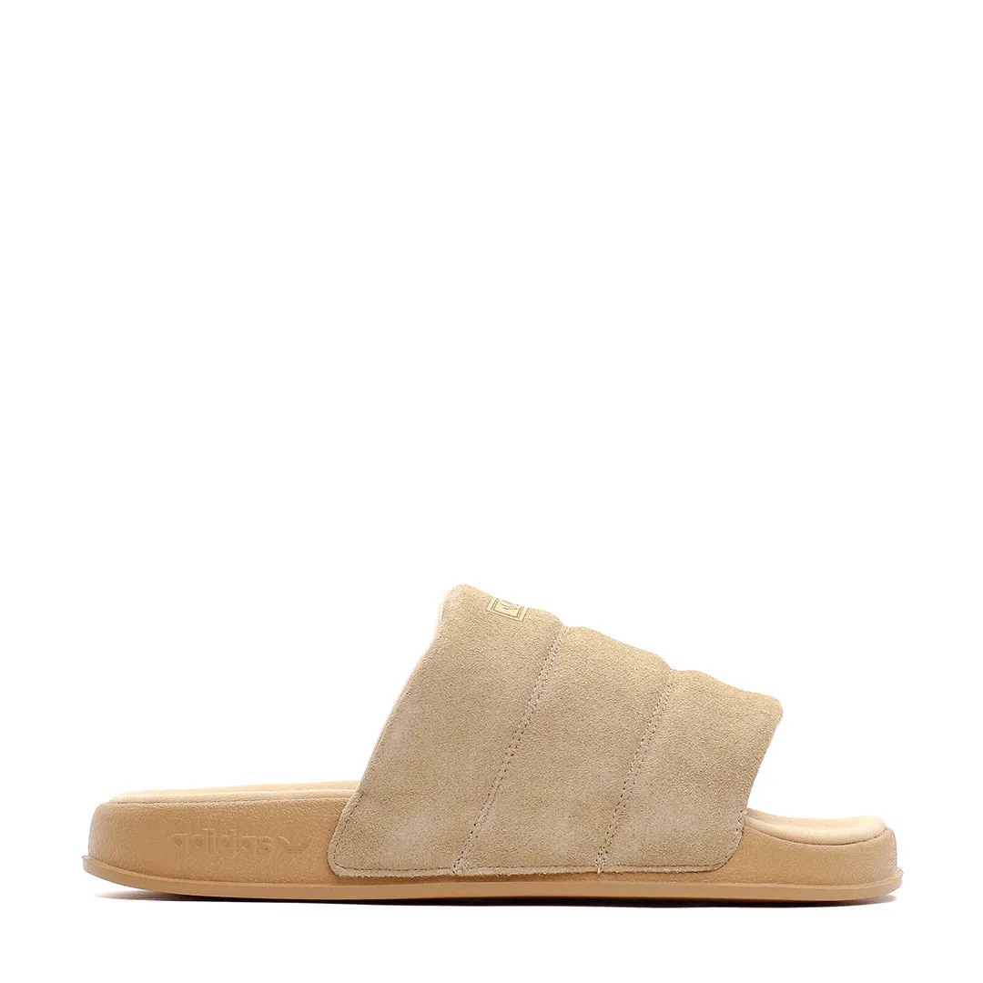 Clean White Adidas Women Adilette Essential Beige IE9650