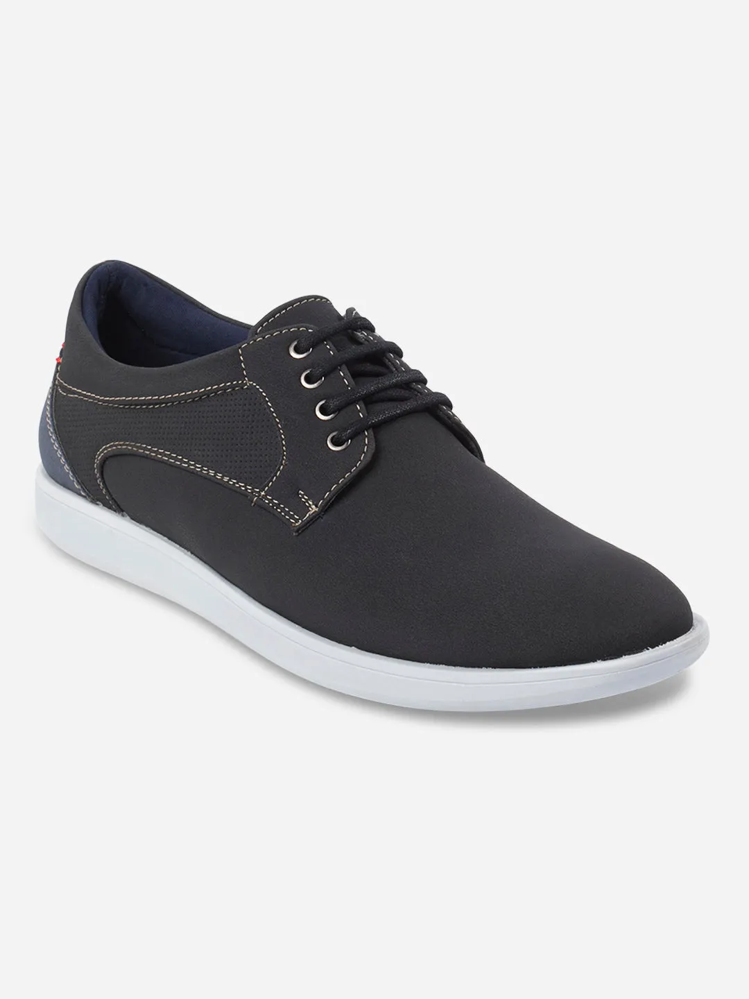 Spring Jump Resort Mood Men's Black Suede Finish Casual Lace Up (IX2146)