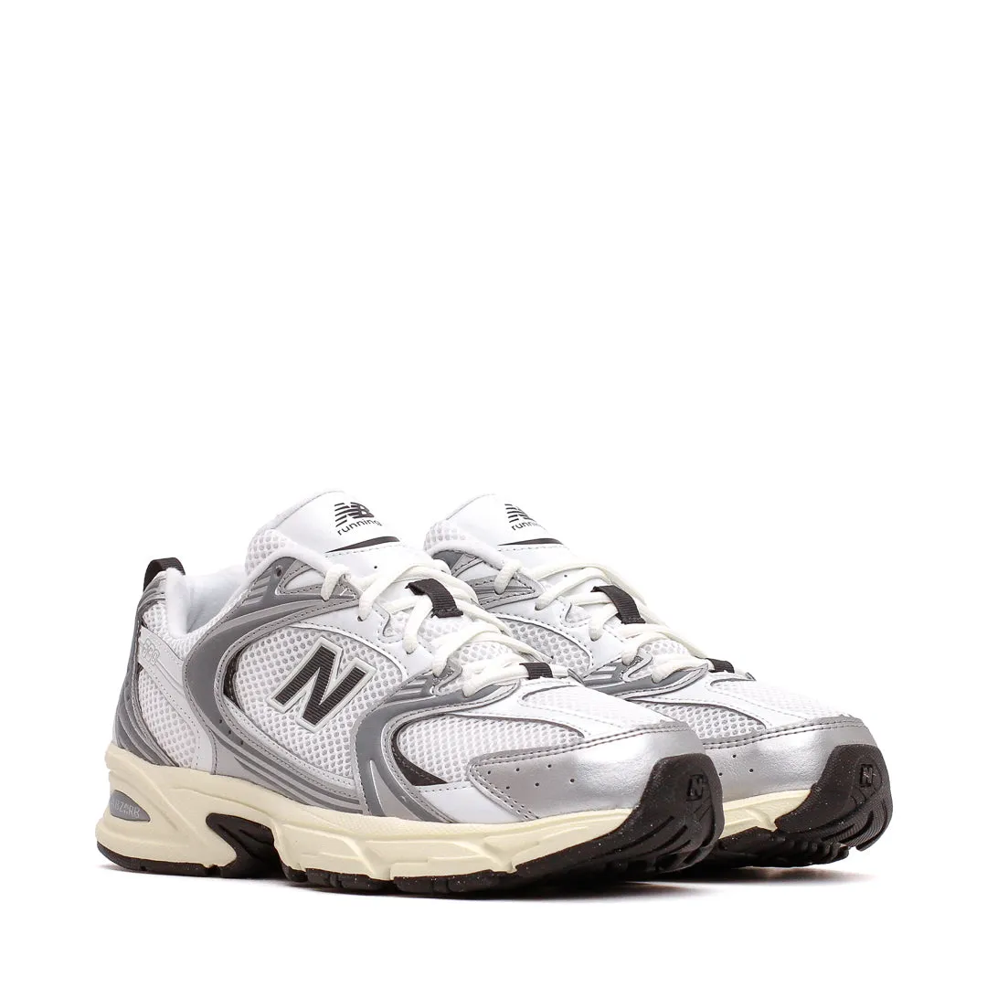 Ventilated Mesh Cold Weather New Balance Unisex 530 Silver Metallic Black Cement U530ESA