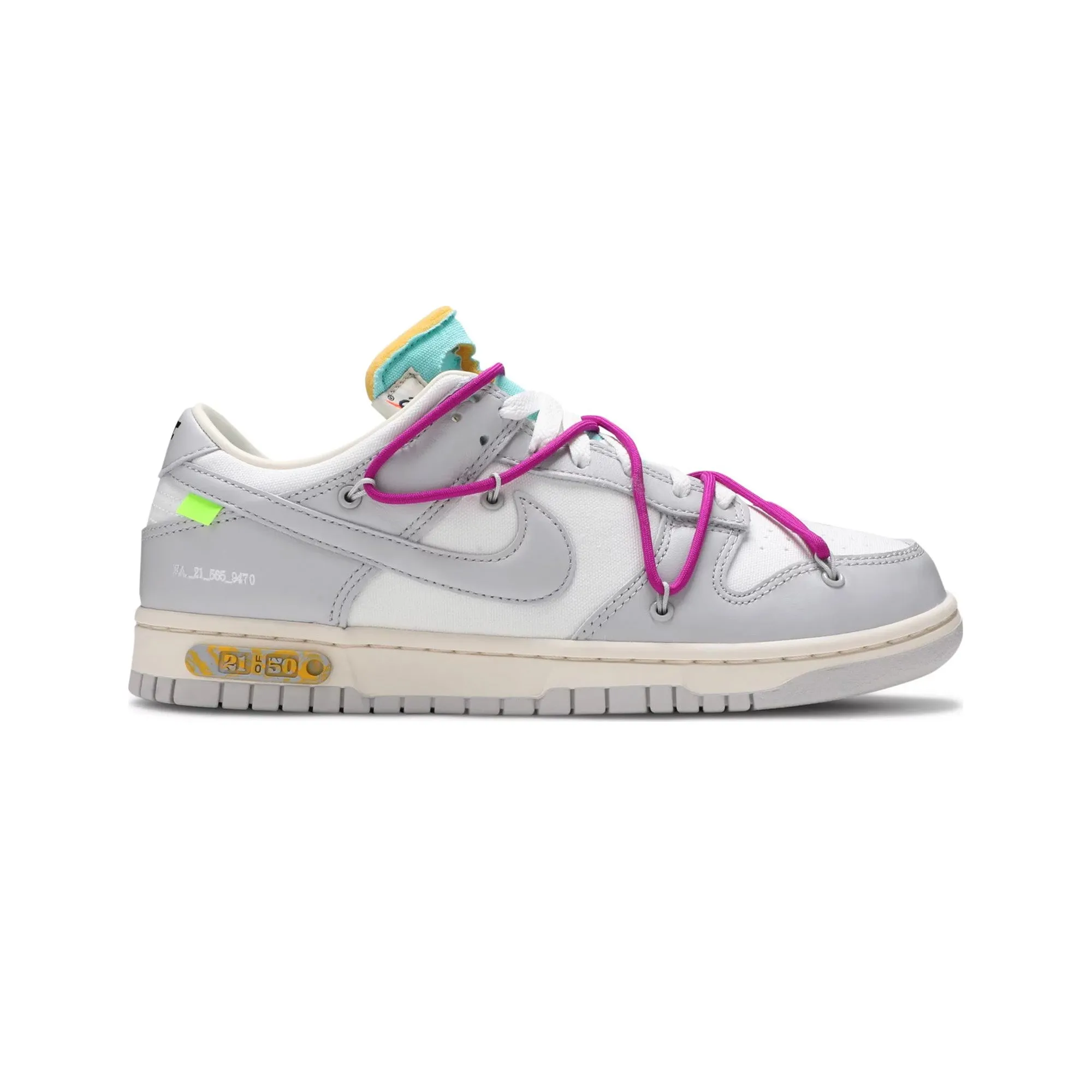 Nike Dunk Low' Off-White Lot 45' (2021) Rubber Outsole Street Mood