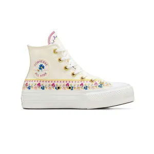 Travel Must Reinforced Converse - Women's Chuck Taylor All Star Lift Platform Free Spirit Florals High Top Shoes (A12050C)