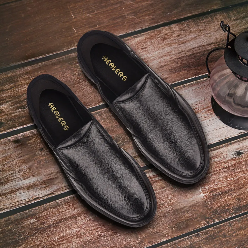 Line Fit Healers Black Formal Mocassin Shoes For Men UVI-25 By Liberty