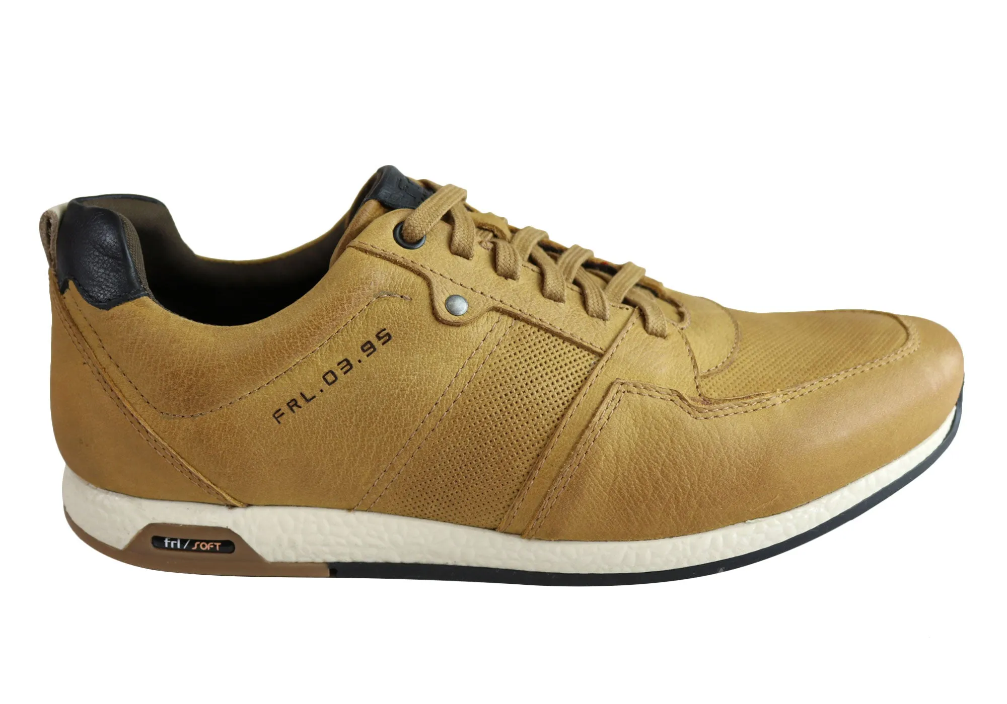 Ferricelli Oscar Mens Leather Lace Up Casual Shoes Made In Brazil Roomy Feel Urban Daily