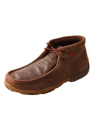 Twisted X Tooled Ladies' Driving Moc Leaf Walk