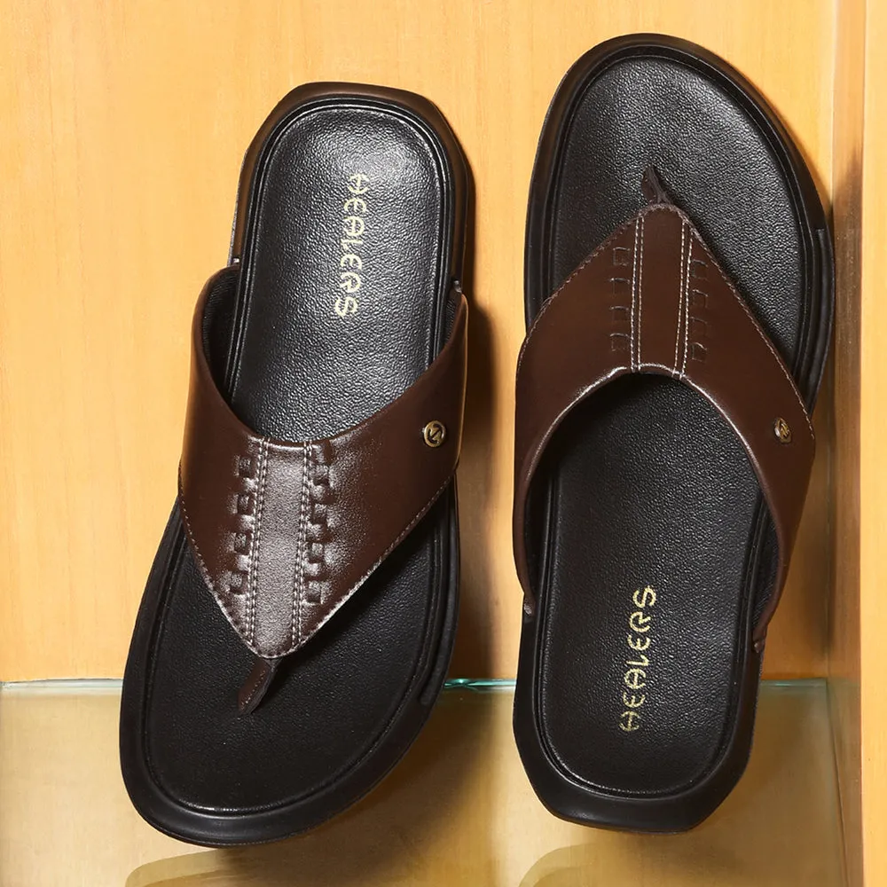 Healers By Liberty AVN-107 Casual Slippers For Men - Brown Smart Fit