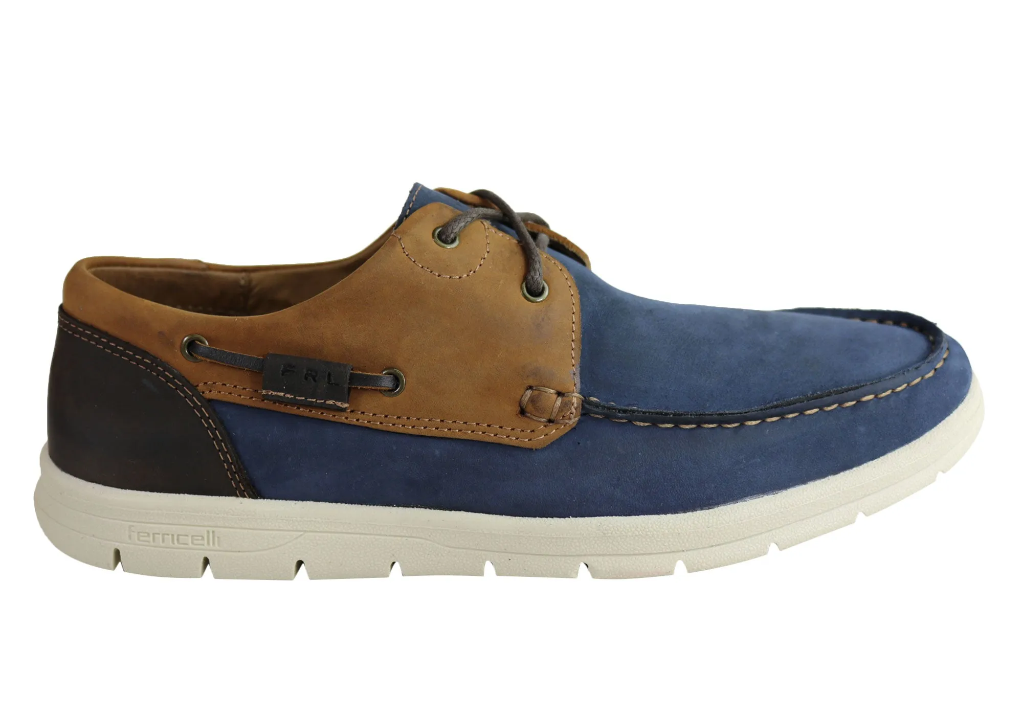 Ergonomic Feel Ferricelli Anchor Men Cushioned Casual Comfort Leather Lace Up Shoes