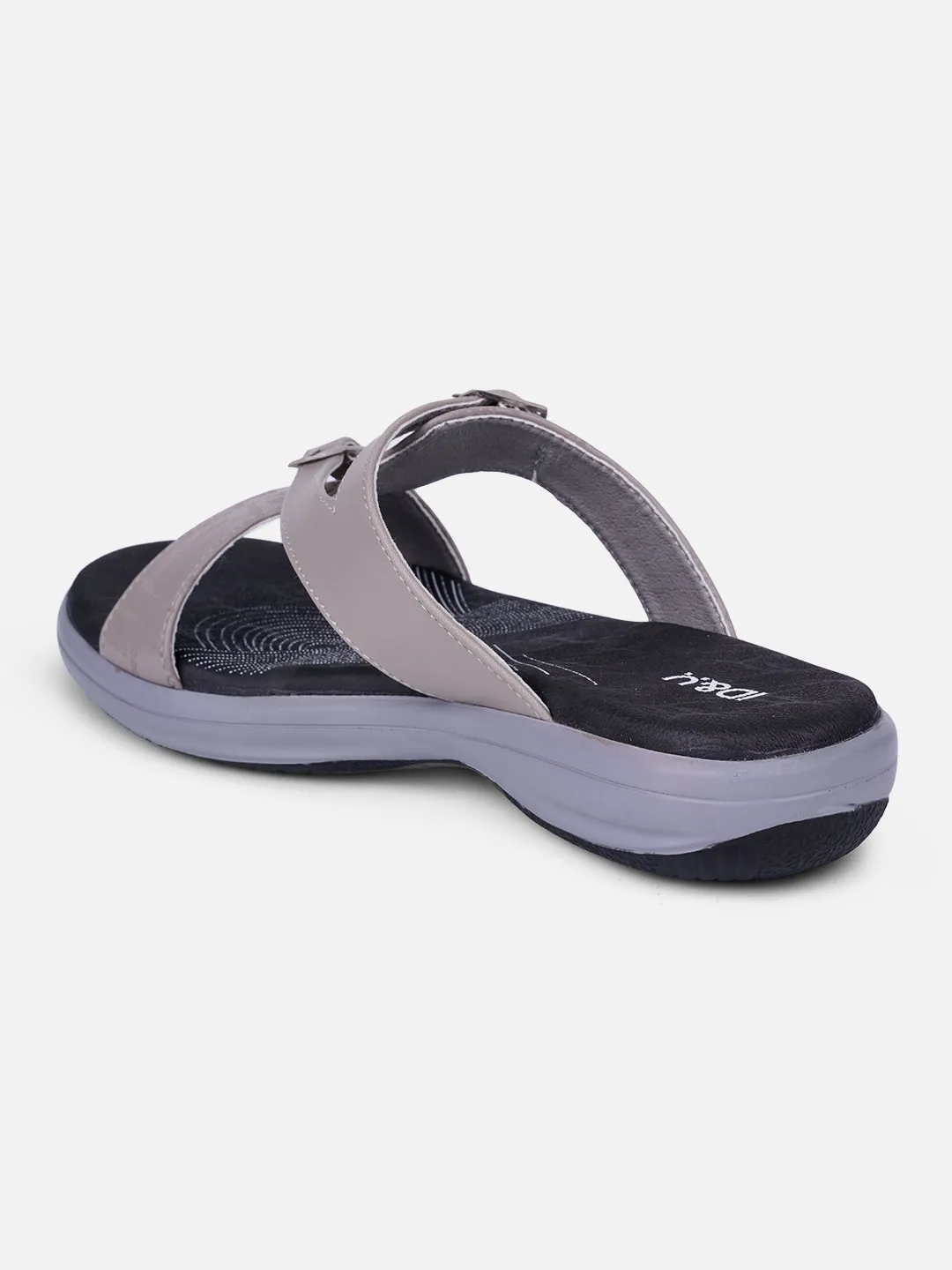Women's Grey Comfort Sandals (IU6005) Light Fit Sandals Relax Slip Shoes