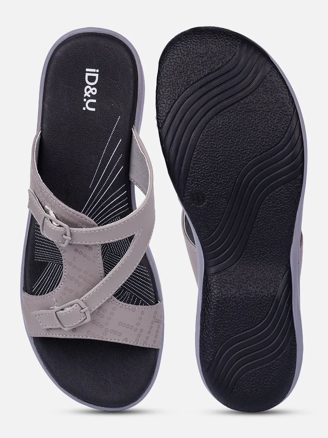 Heel Strap High Functionality Women's Grey Comfort Sandals (IU6005)