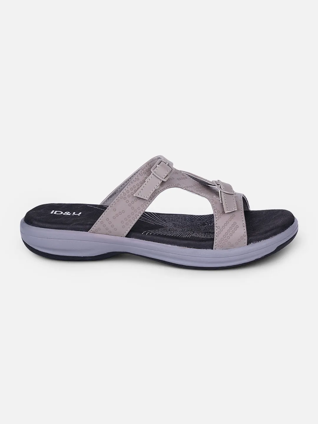 Women's Grey Comfort Sandals (IU6005) Secure