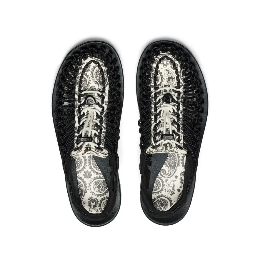 Men's UNEEK Sneaker x T.H.C.  |  Blk Raven Paisley Comfortable Use Slip Fit Comfort