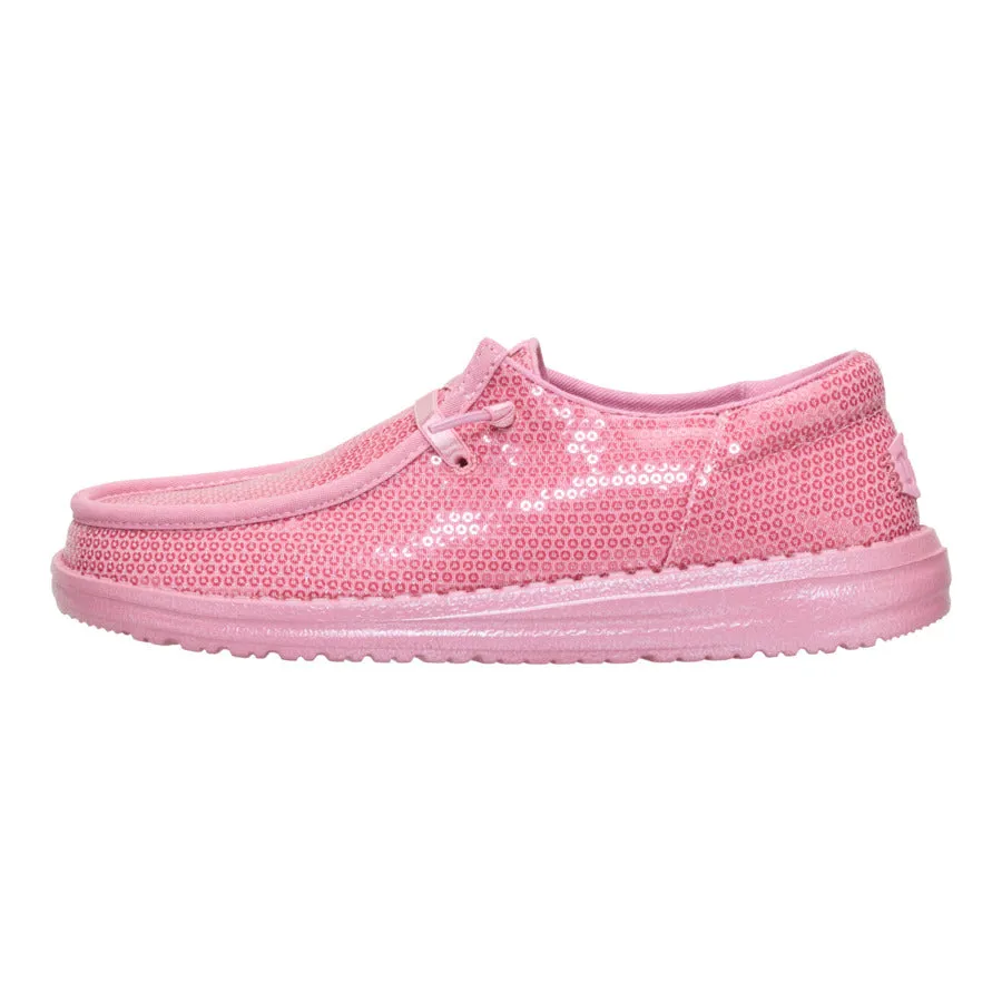 All Day Rainy Day Padded Tongue Wendy Funk Mono Sequin - Foxglove Pink