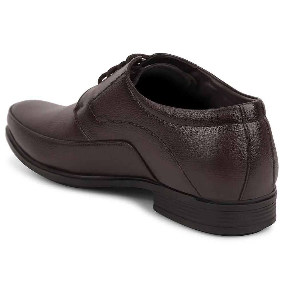 Fortune Brown Formal Lacing Derby Shoes For Men UVL-134 By Liberty Always Ready