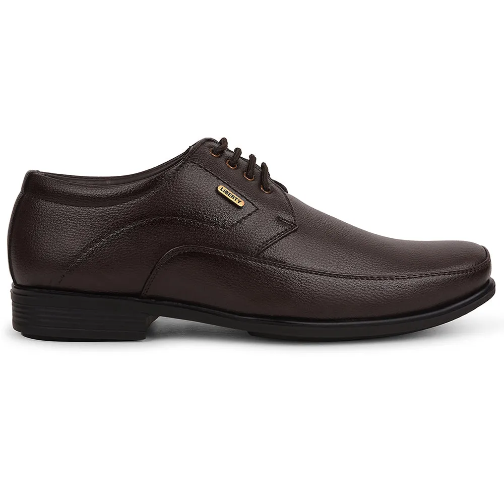 Fortune Brown Formal Lacing Derby Shoes For Men UVL-134 By Liberty British Style portable