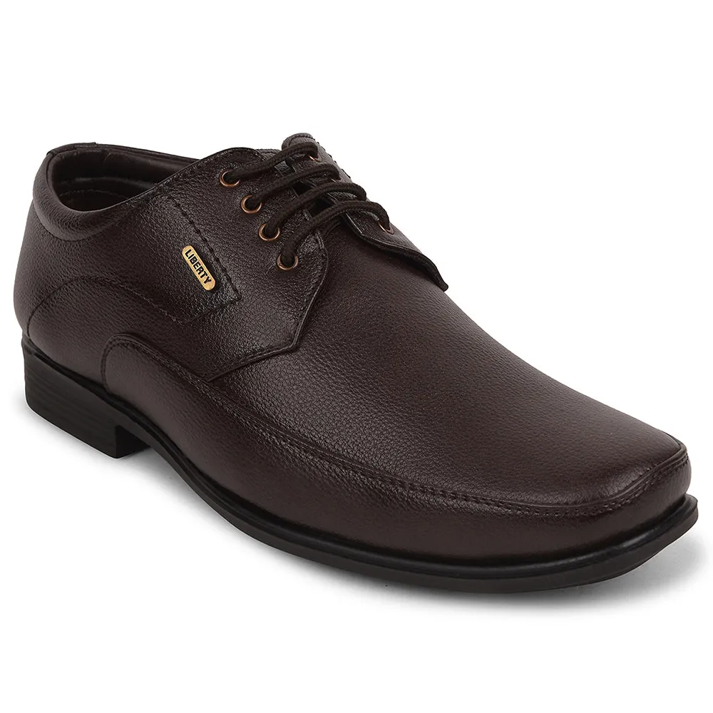 Office use Fortune Brown Formal Lacing Derby Shoes For Men UVL-134 By Liberty