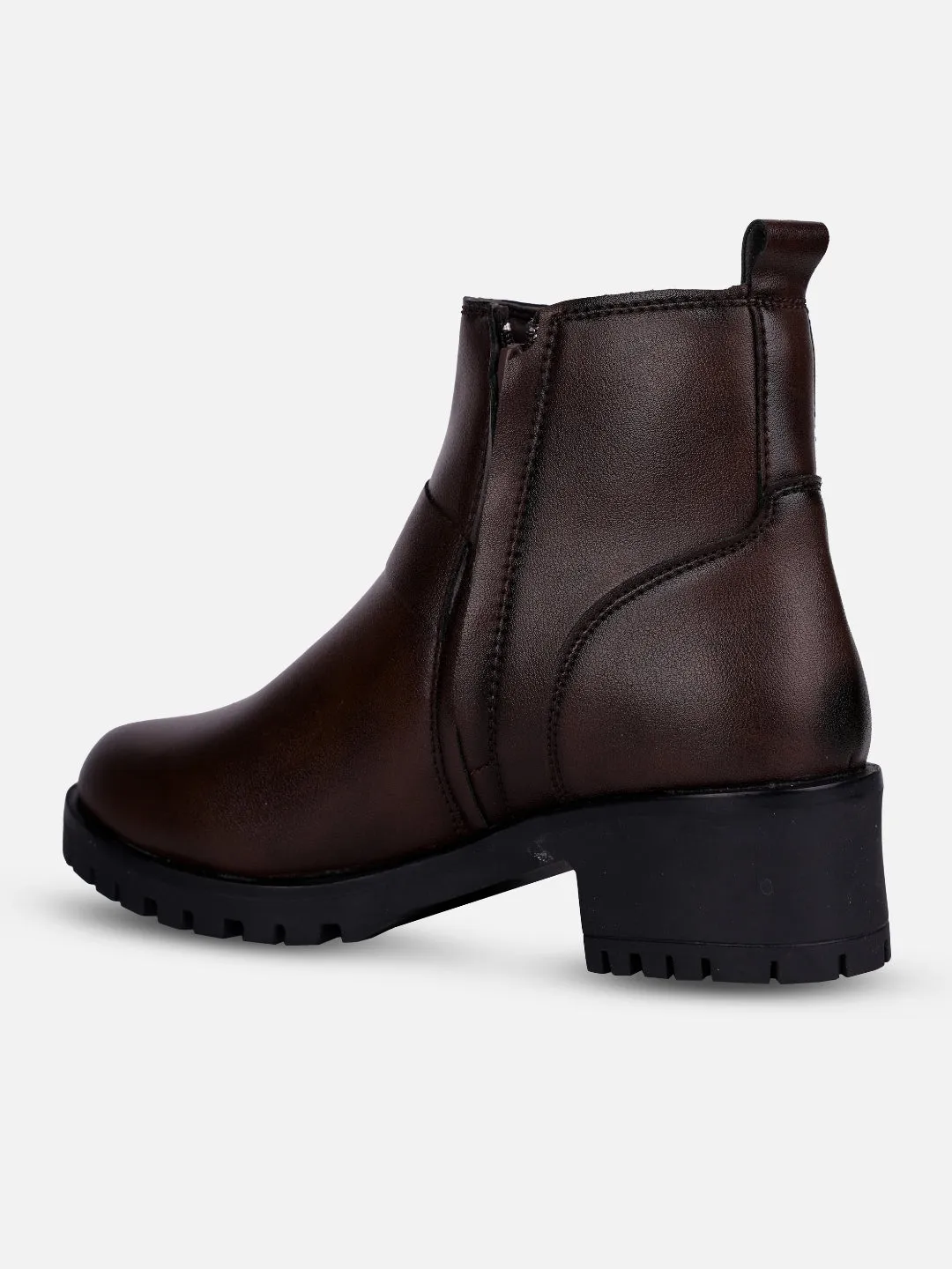 Women's Brown Ankle Boots (IU5001) BreathableMesh Comfort Wrap