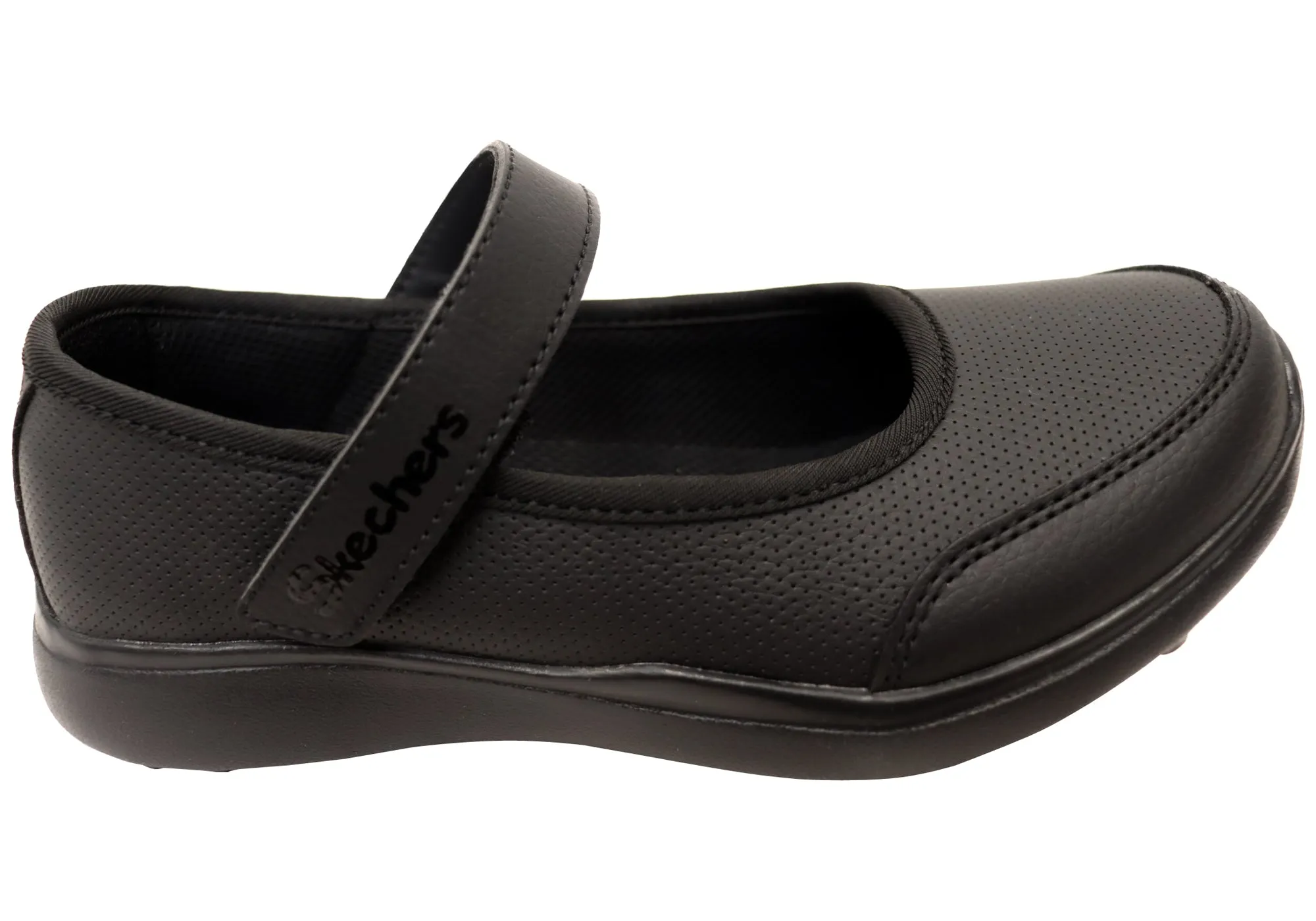 Skechers Microstrides Recess Rules Kids Girls Mary Jane School Shoes Adjustable Fit Girls' clothing
