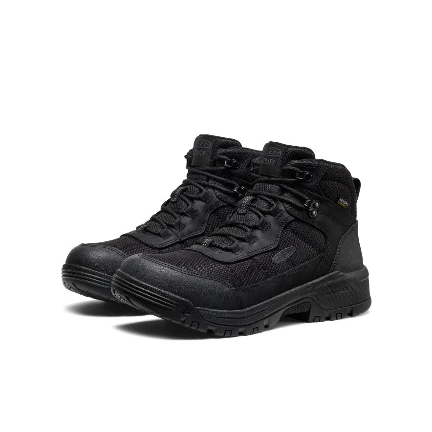 Breathable Lining Efficient Design Men's Skokie Waterproof Work Boot (Soft Toe)  |  Black/Black