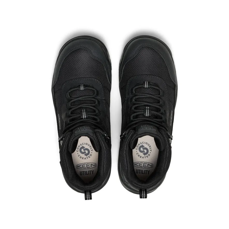 School Day Men's Skokie Waterproof Work Boot (Soft Toe)  |  Black/Black