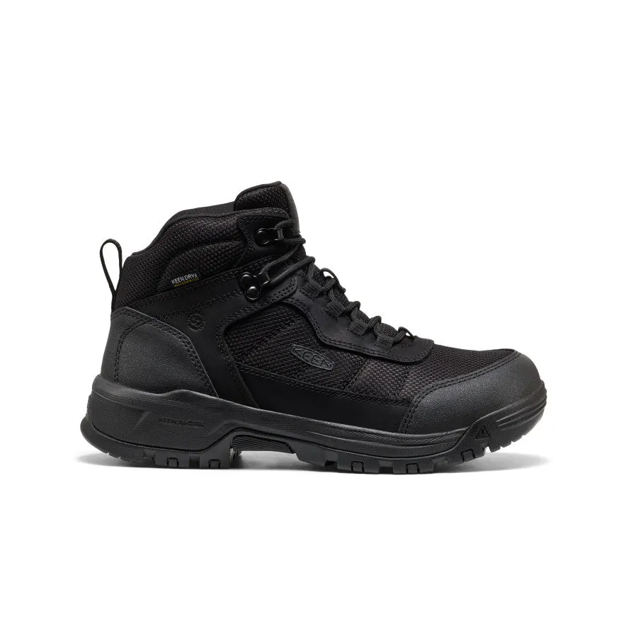 Men's Skokie Waterproof Work Boot (Soft Toe)  |  Black/Black Look Ready Durable outsole