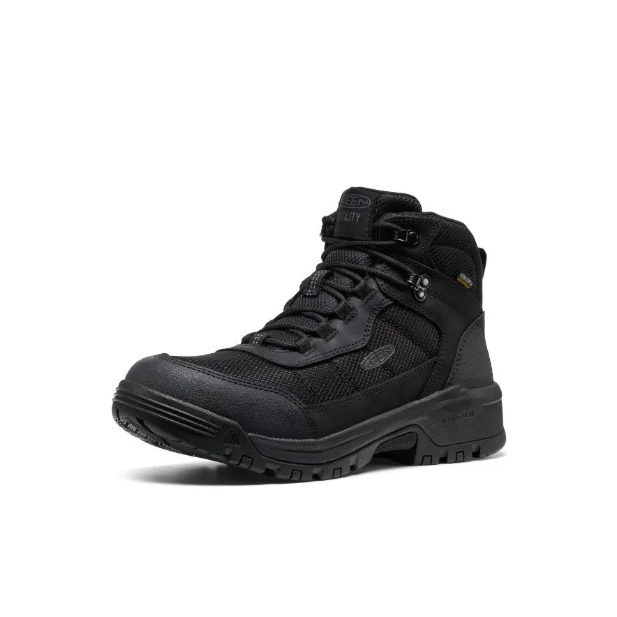 Men's Skokie Waterproof Work Boot (Soft Toe)  |  Black/Black High Arch Versatile